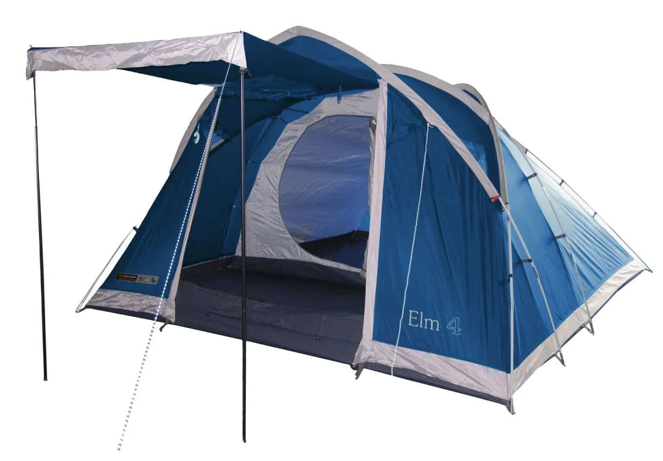 Highlander Elm 4 Four Person Tent - Vivid Blue 1 Highlander Elm 4 Four Person Tent - Vivid Blue