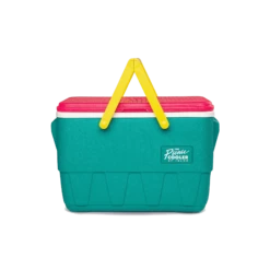 Igloo Retro 25Qt / 23L Picnic Cooler - Dark Jade / Bold Magenta / Livewire Yellow