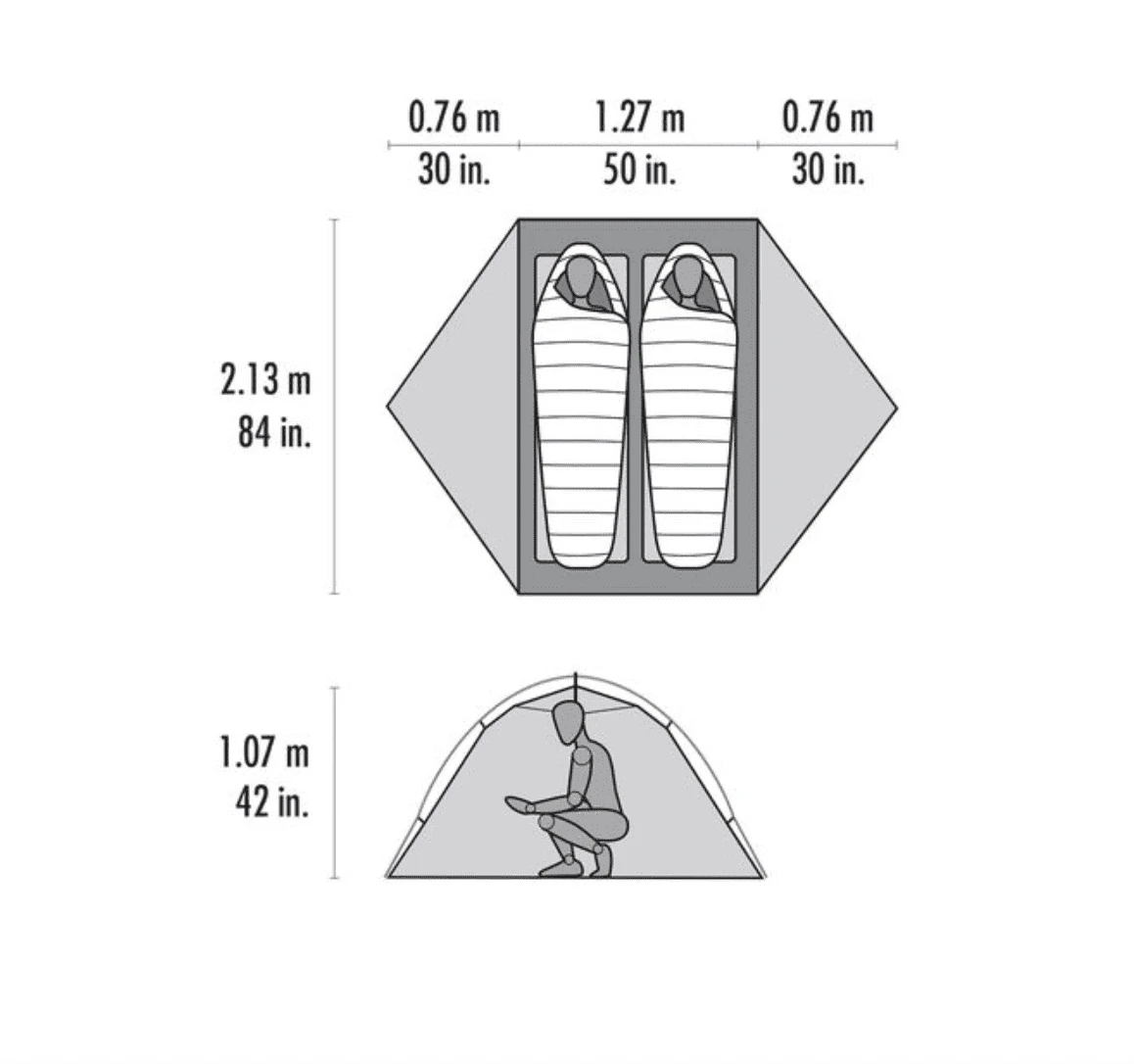 MSR Access 2 Two Person Four Season Ski Touring Tent - Orange 5 MSR Access 2 Two Person Four Season Ski Touring Tent - Orange - Image 5