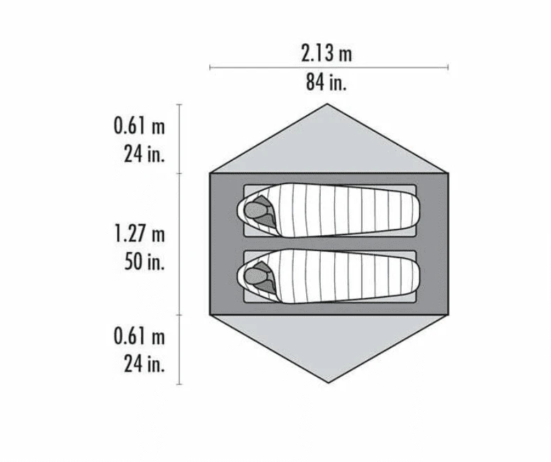 MSR Carbon Reflex 2 Two Person Backpacking Tent - Green 3 MSR Carbon Reflex 2 Two Person Backpacking Tent - Green - Image 3
