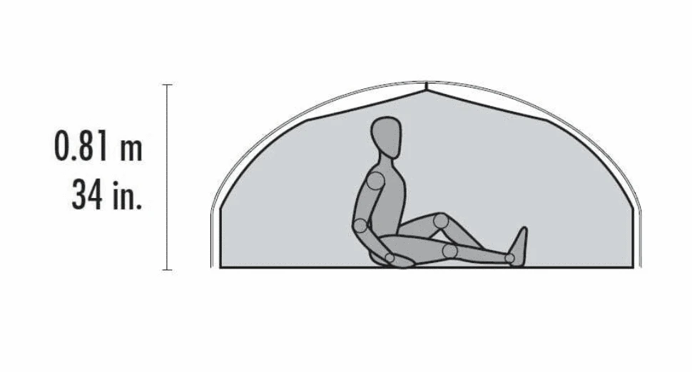 MSR Carbon Reflex 2 Two Person Backpacking Tent - Green 4 MSR Carbon Reflex 2 Two Person Backpacking Tent - Green - Image 4