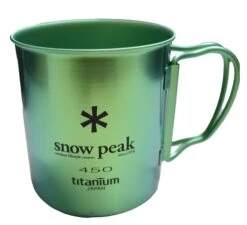 Snow Peak Titanium Single Wall 450ml Coloured Mug - Green