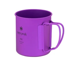 Snow Peak Titanium Single Wall 450ml Coloured Mug - Purple
