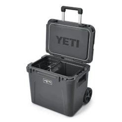 YETI Roadie 60 Wheeled Cool Box - Charcoal -Venture Camp yeti roadie 60 wheeled cool box charcoal 4 69282 p